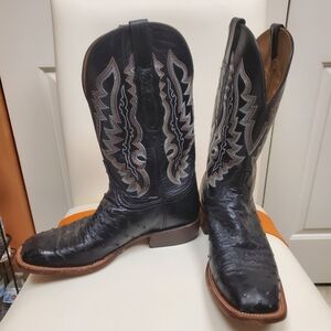 Men Black Cowboy boots